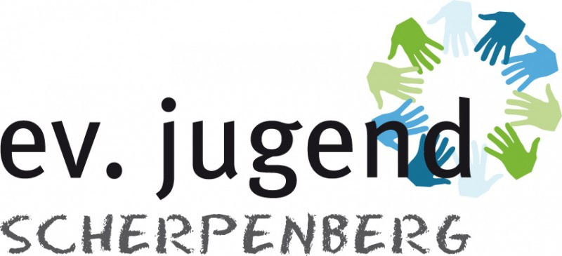 Logo der Evangelischen Jugend Scherpenberg mit Händen, die einen Kreis bilden